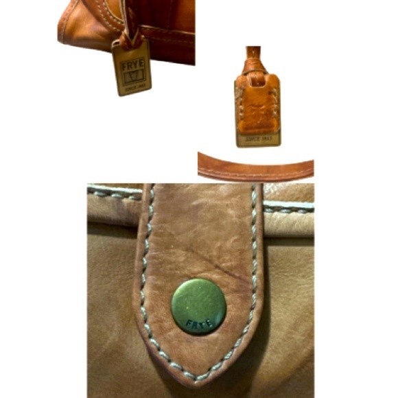 Frye Campus Satchel, Women's Campus Hobo Bag, 100% Dakota Red Burnt Leather - Picture 15 of 15